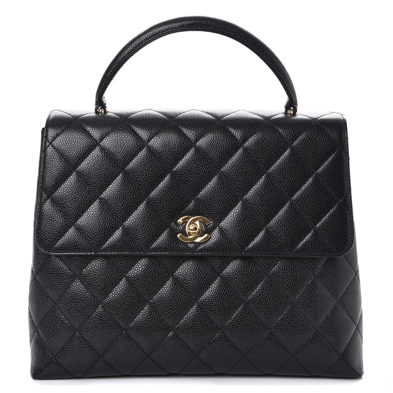 Chanel Caviar Quilted Jumbo Kelly Flap Black 1 of 12