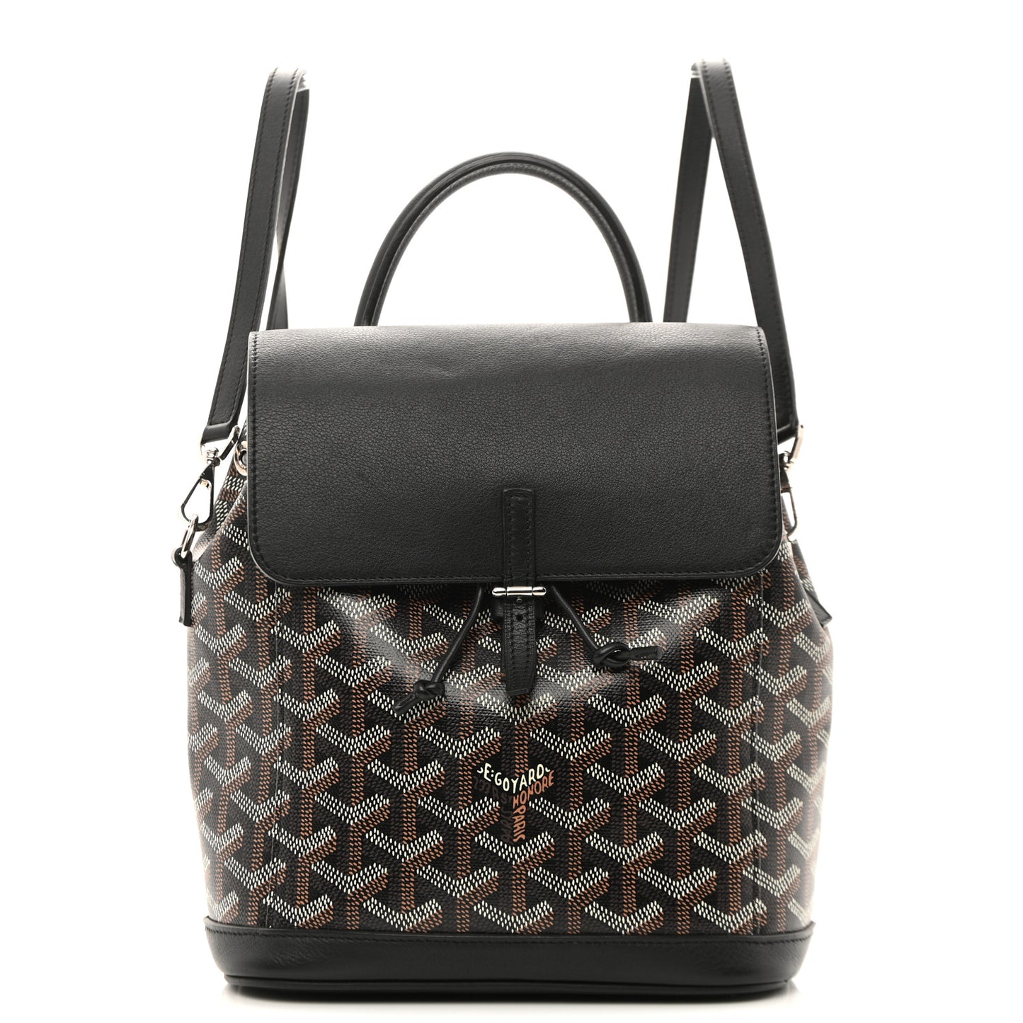 Goyardine Calfskin Mini Alpin Backpack Black