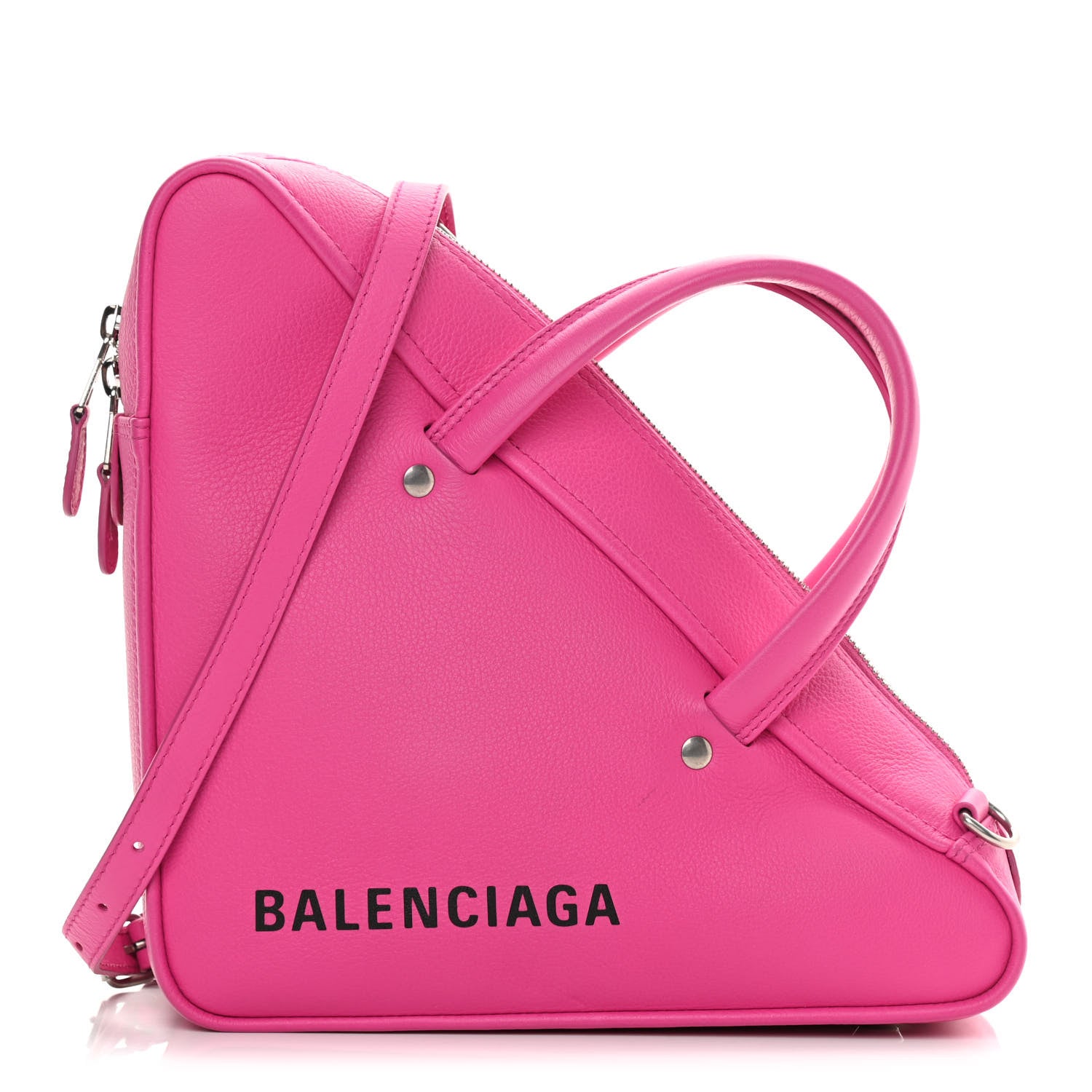 Balenciaga Calfskin XS Triangle Duffle Acid Pink 1 of 11