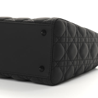 Christian Dior Ultra Matte Calfskin Cannage Medium Lady Dior Black 7 of 8