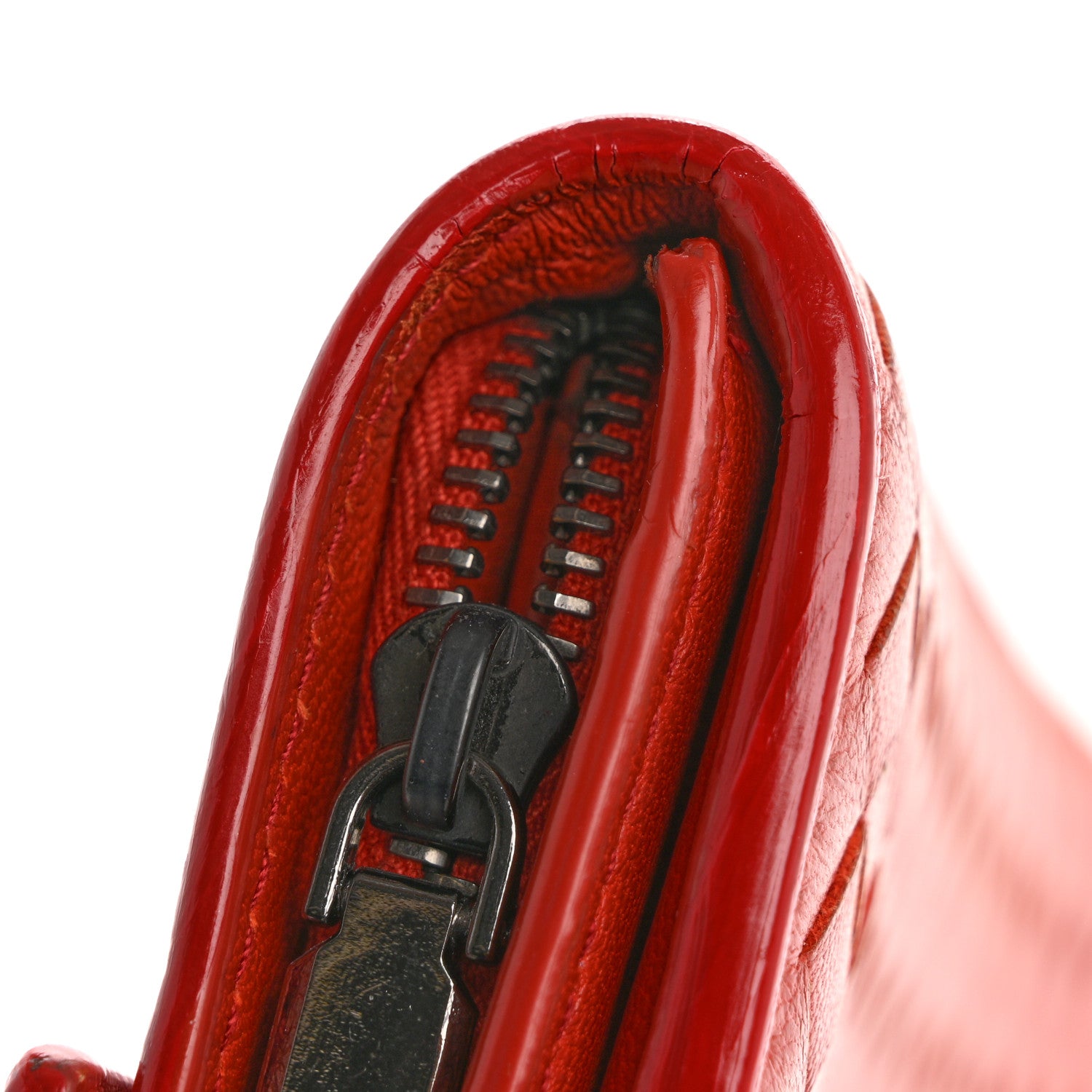 Bottega Veneta Nappa Intrecciato Continental Wallet Red 12 of 14