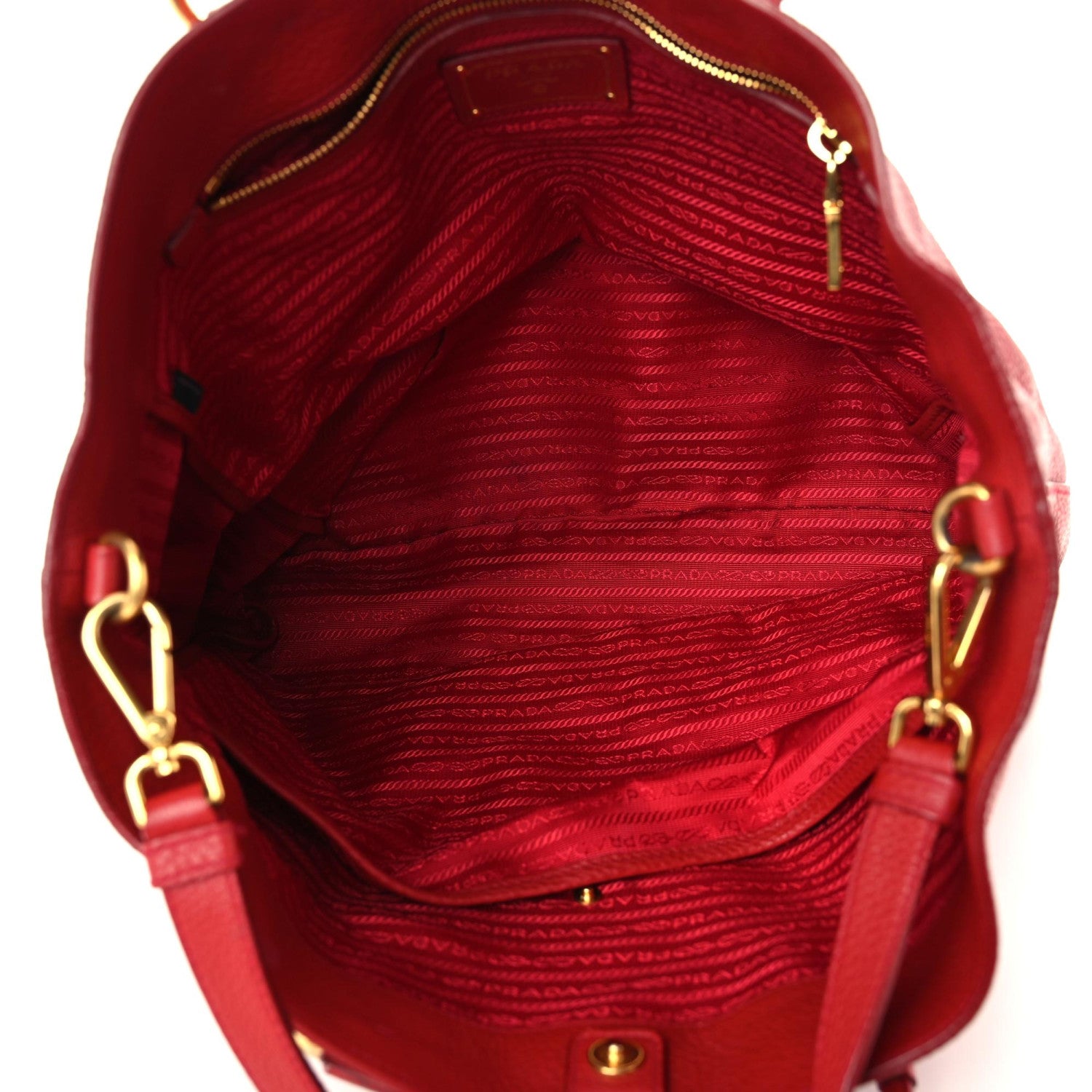 Prada Vitello Daino Tote Rosso 15 of 20