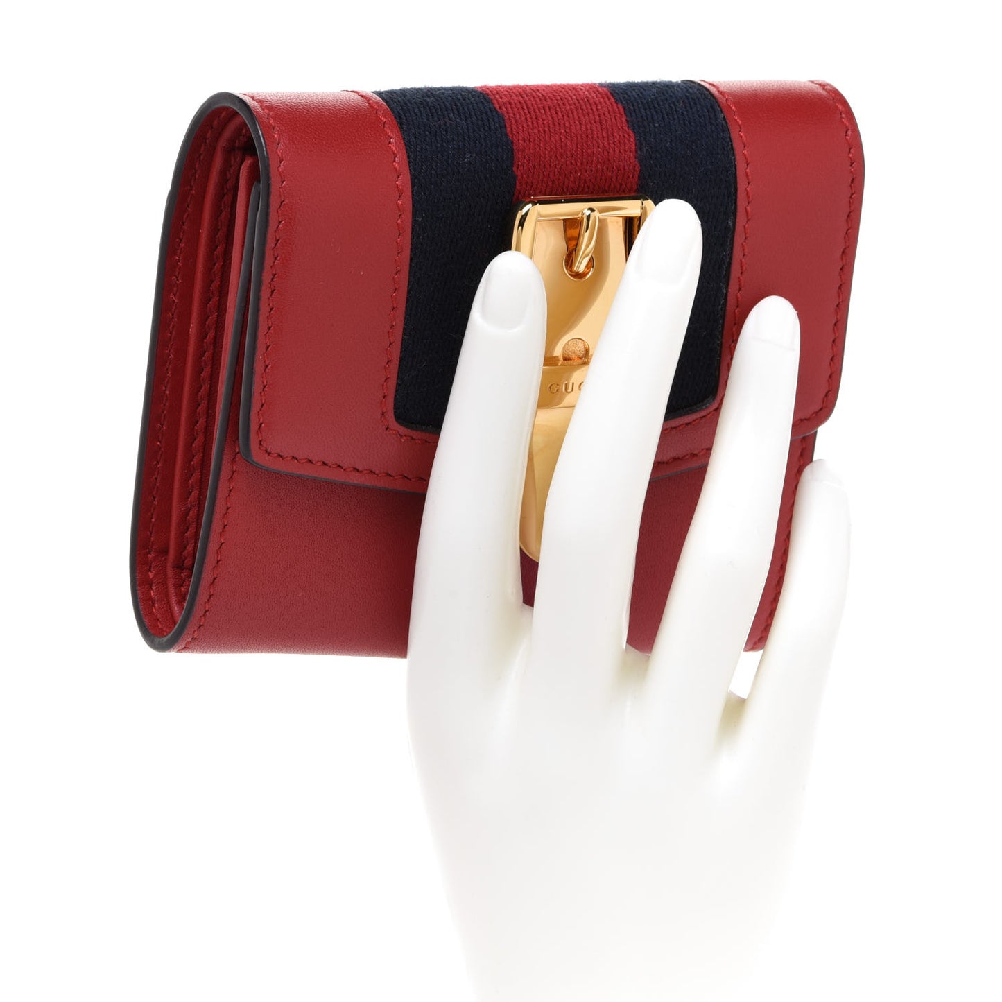 Calfskin Sylvie Wallet Hibiscus Red