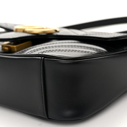Gucci Calfskin Matelasse Mini GG Marmont Shoulder Bag Black 10 of 10