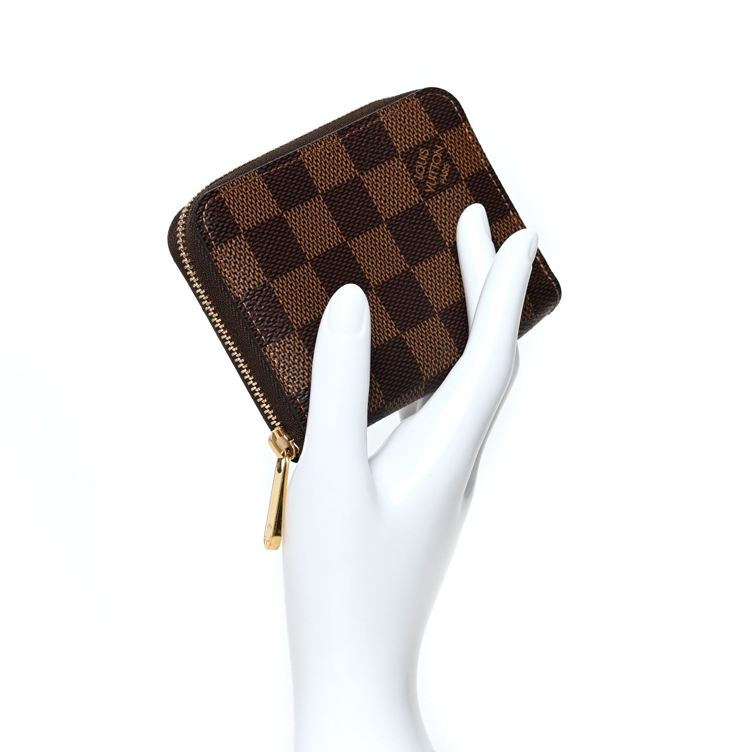 Louis Vuitton Damier Ebene Zippy Coin Purse Rose Ballerine 2 of 7