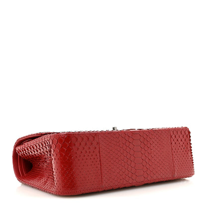 Chanel Snakeskin Jumbo Double Flap Red 4 of 14
