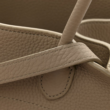 The Row Grained Calfskin Soft Margaux 10 Bag Dark Taupe 11 of 12