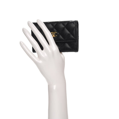 Chanel Caviar Quilted Flap Card Holder Black 2 of 8