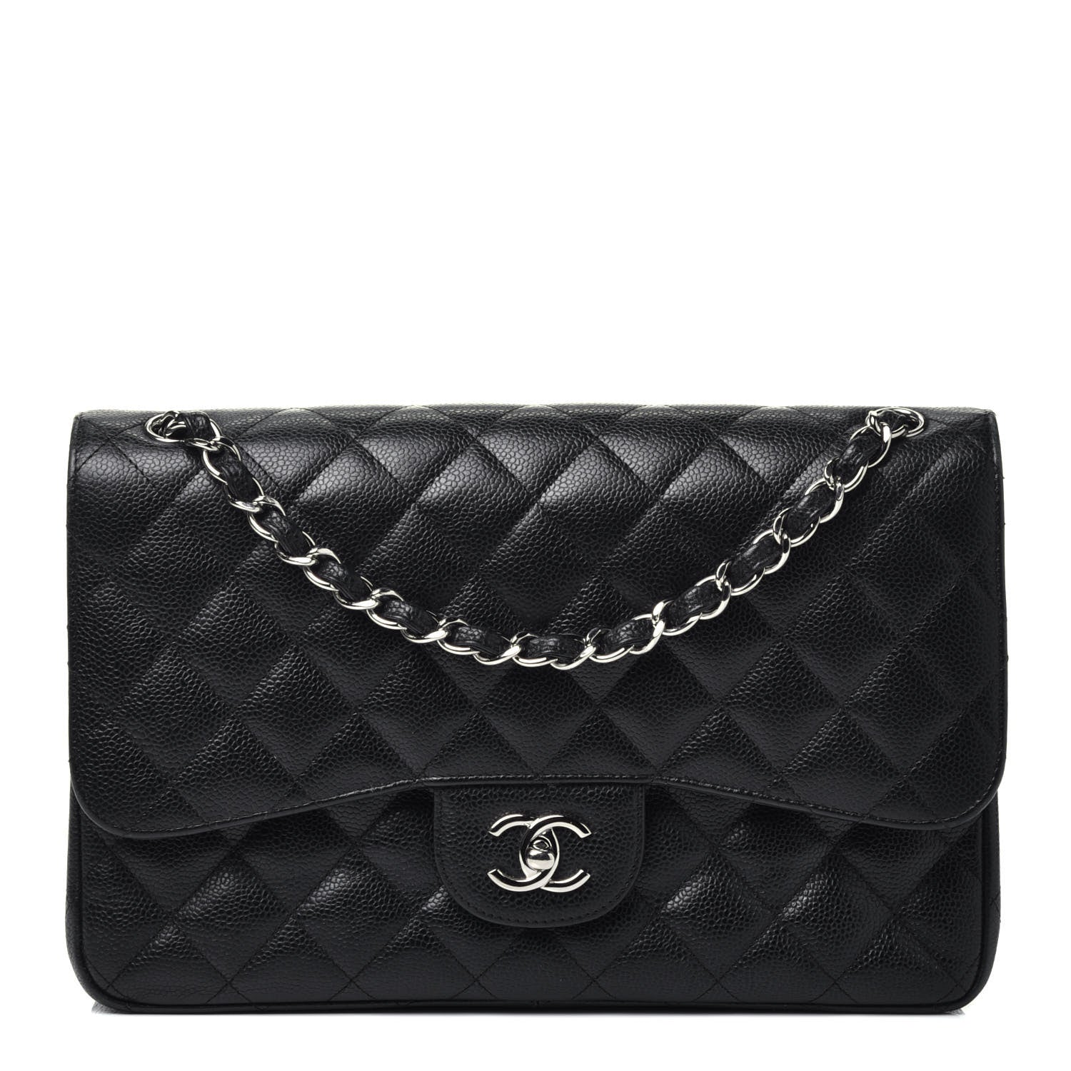 Chanel Caviar Quilted Jumbo Double Flap Black 1 of 9
