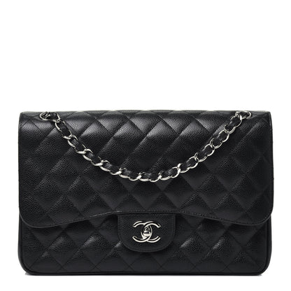 Chanel Caviar Quilted Jumbo Double Flap Black 1 of 9