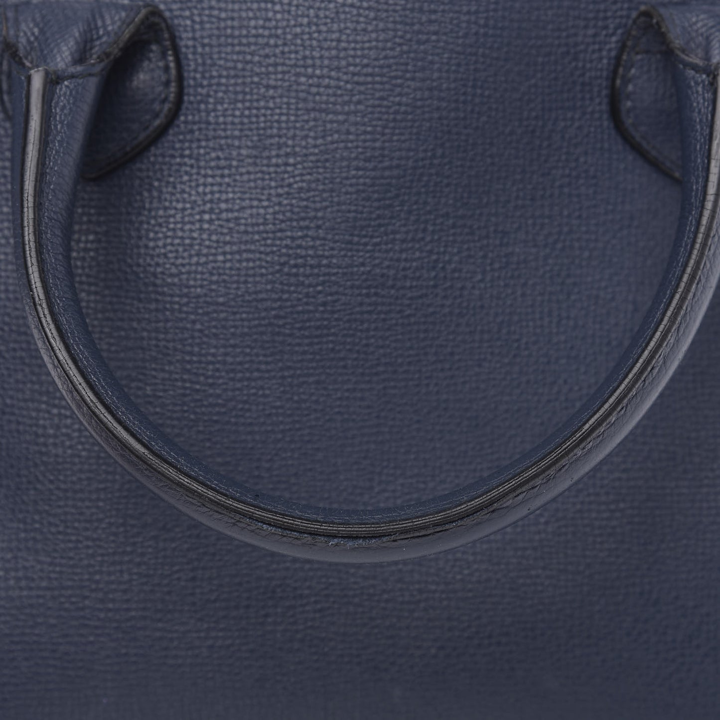 Grainy Calfskin House Check Medium Banner Tote Ink Blue