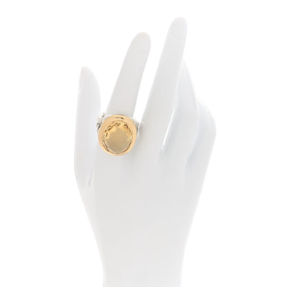 David Yurman Sterling Silver 18K Yellow Gold Champagne Citrine 21mm Oval Albion Statement Ring 57 8 2 of 4