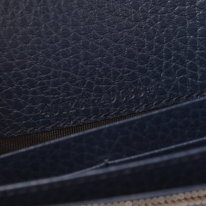 Gucci Dollar Calfskin Crystal Mini Dionysus Chain Wallet Blue Agata Black Diamond 6 of 8