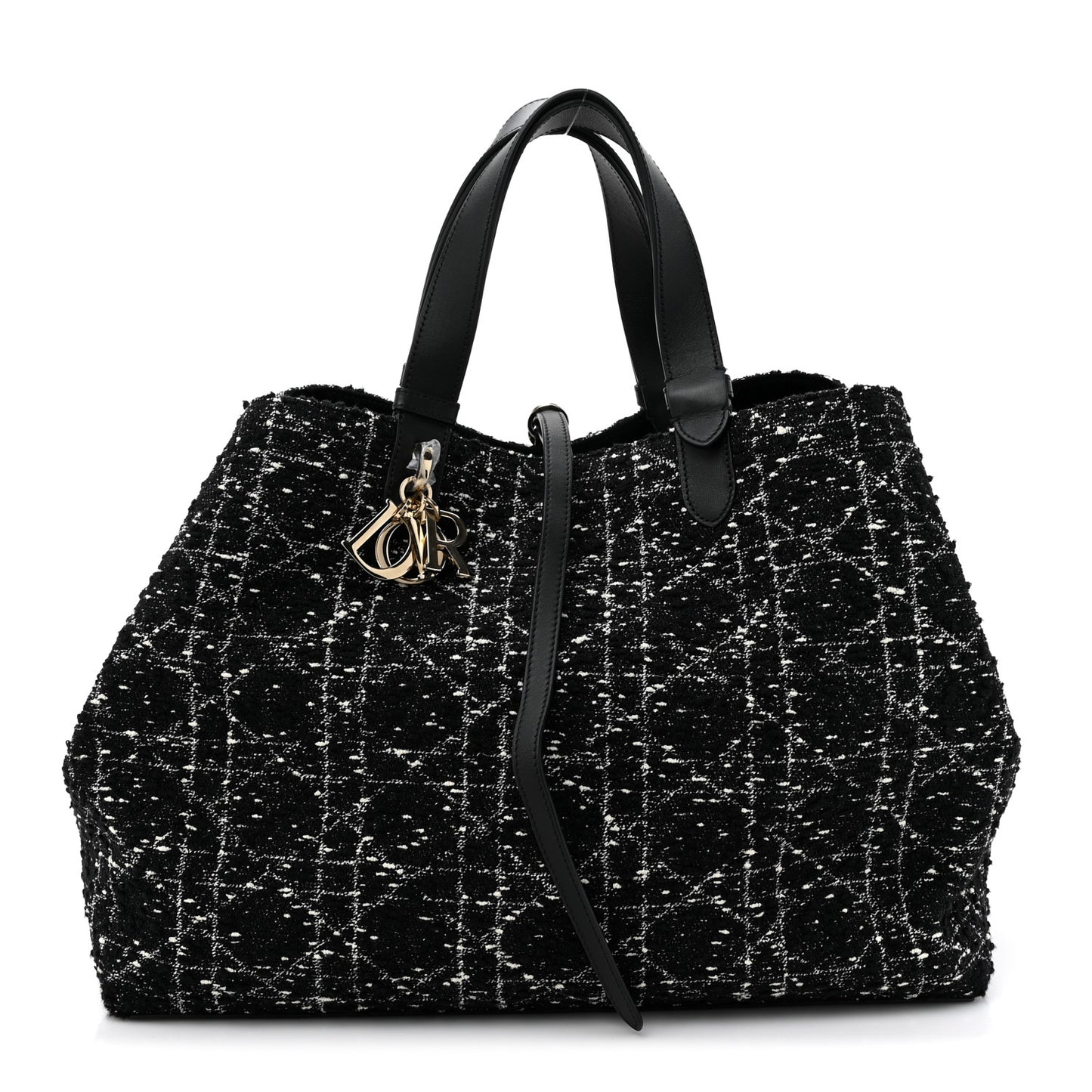 Tweed Cannage Large Toujours Black White