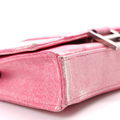 Balenciaga Nappa Denim Printed Hourglass Chain Bag Denim Pink 8 of 14