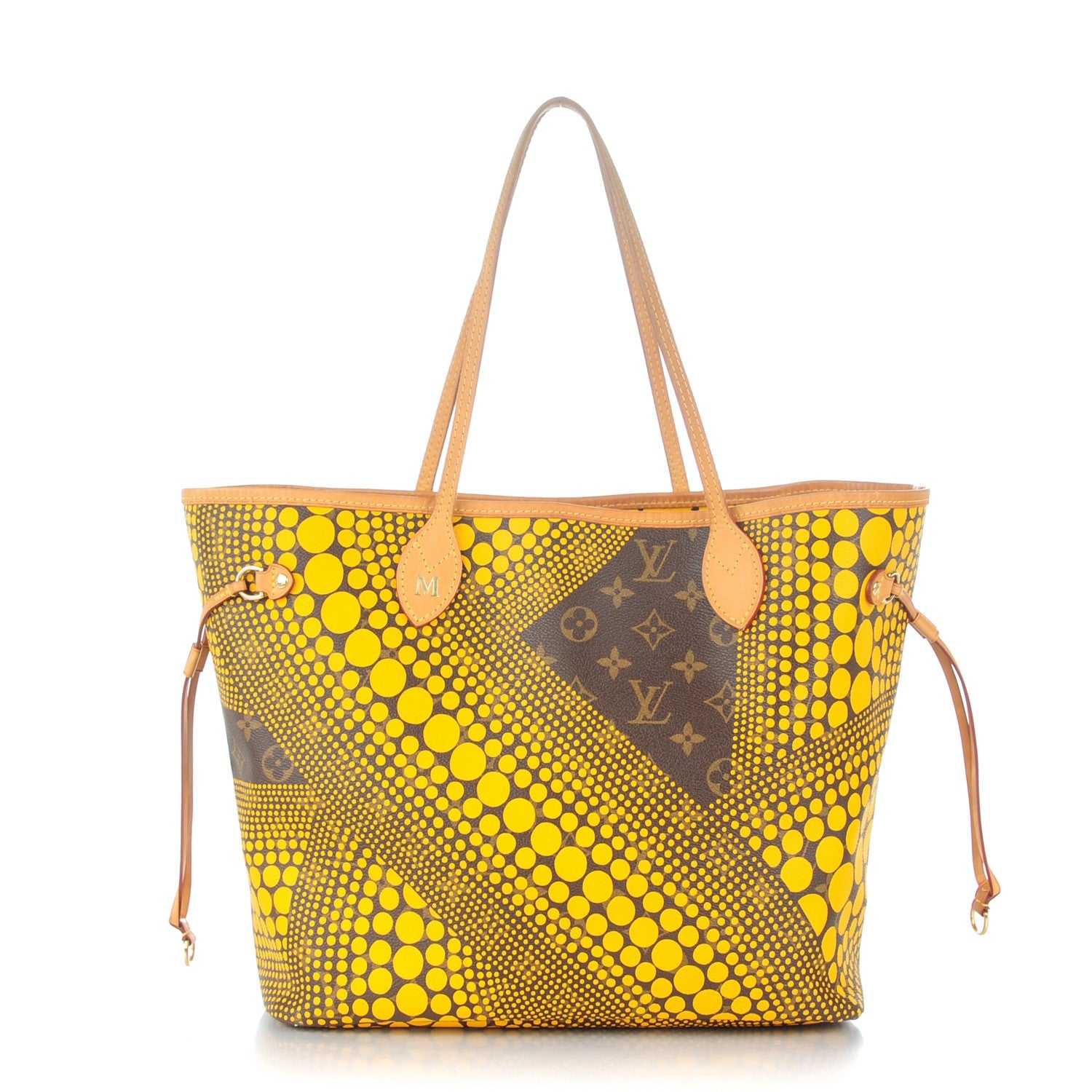 Louis Vuitton Monogram Kusama Waves Neverfull MM Yellow 1 of 10