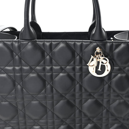 Christian Dior Calfskin Macro Cannage Medium Book Tote Black 7 of 9
