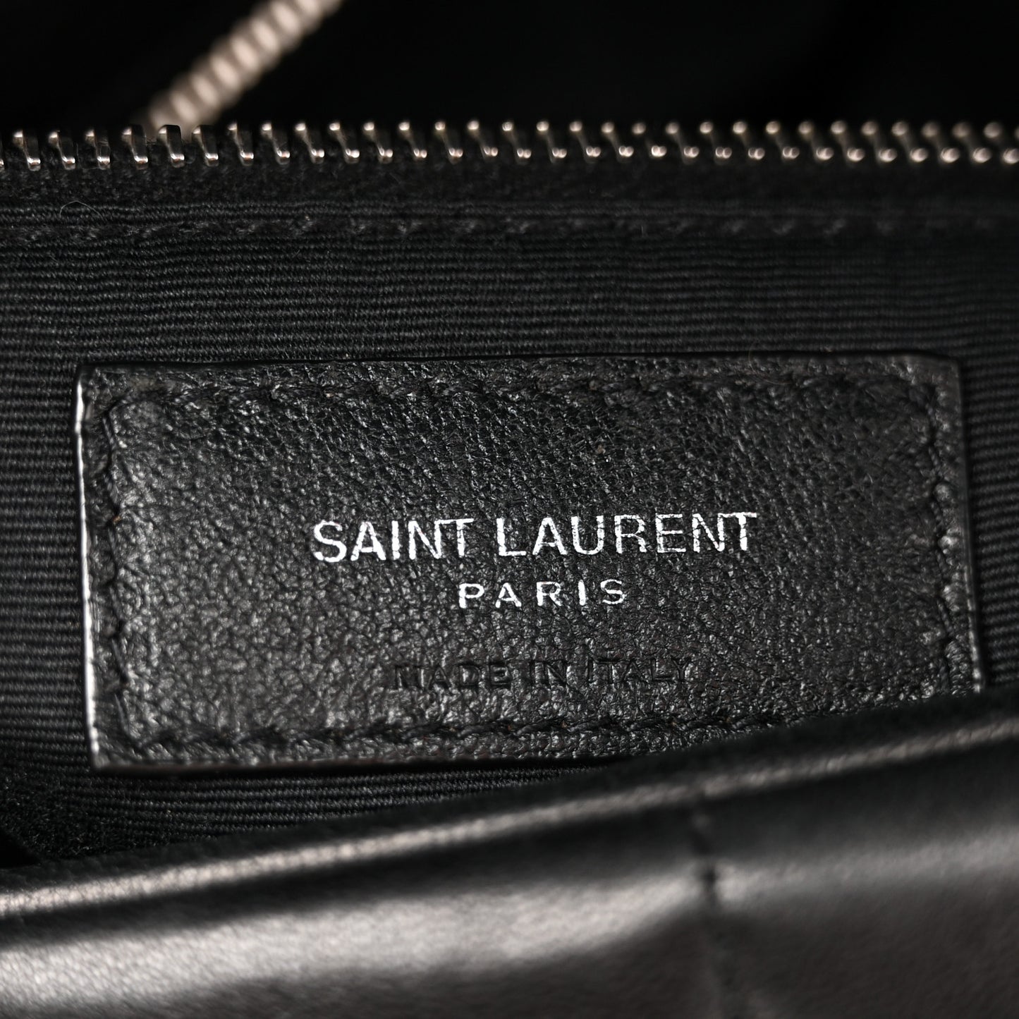 Lambskin Quilted Medium Loulou Puffer Monogram Chain Satchel Black