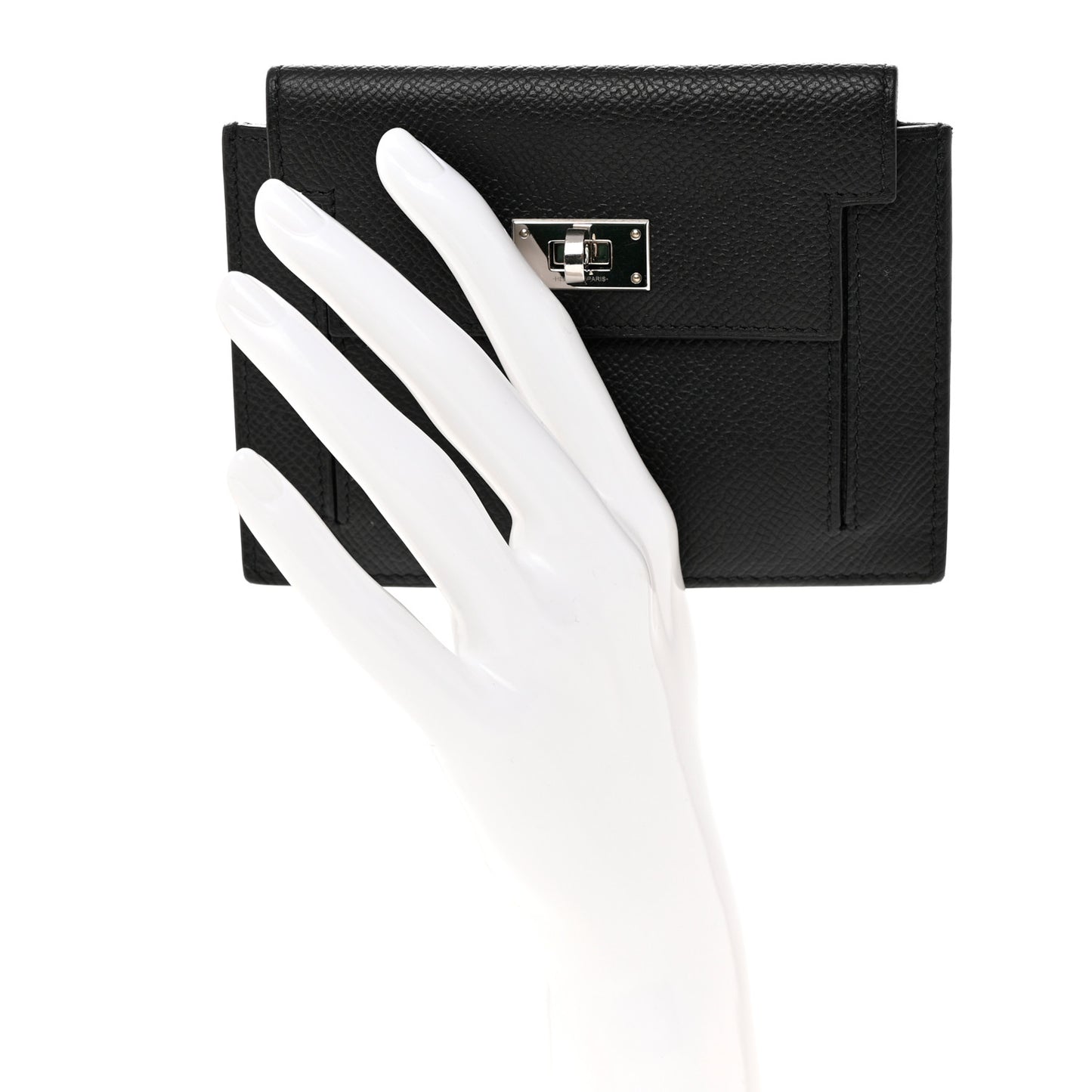Epsom Kelly Pocket Compact Wallet Black