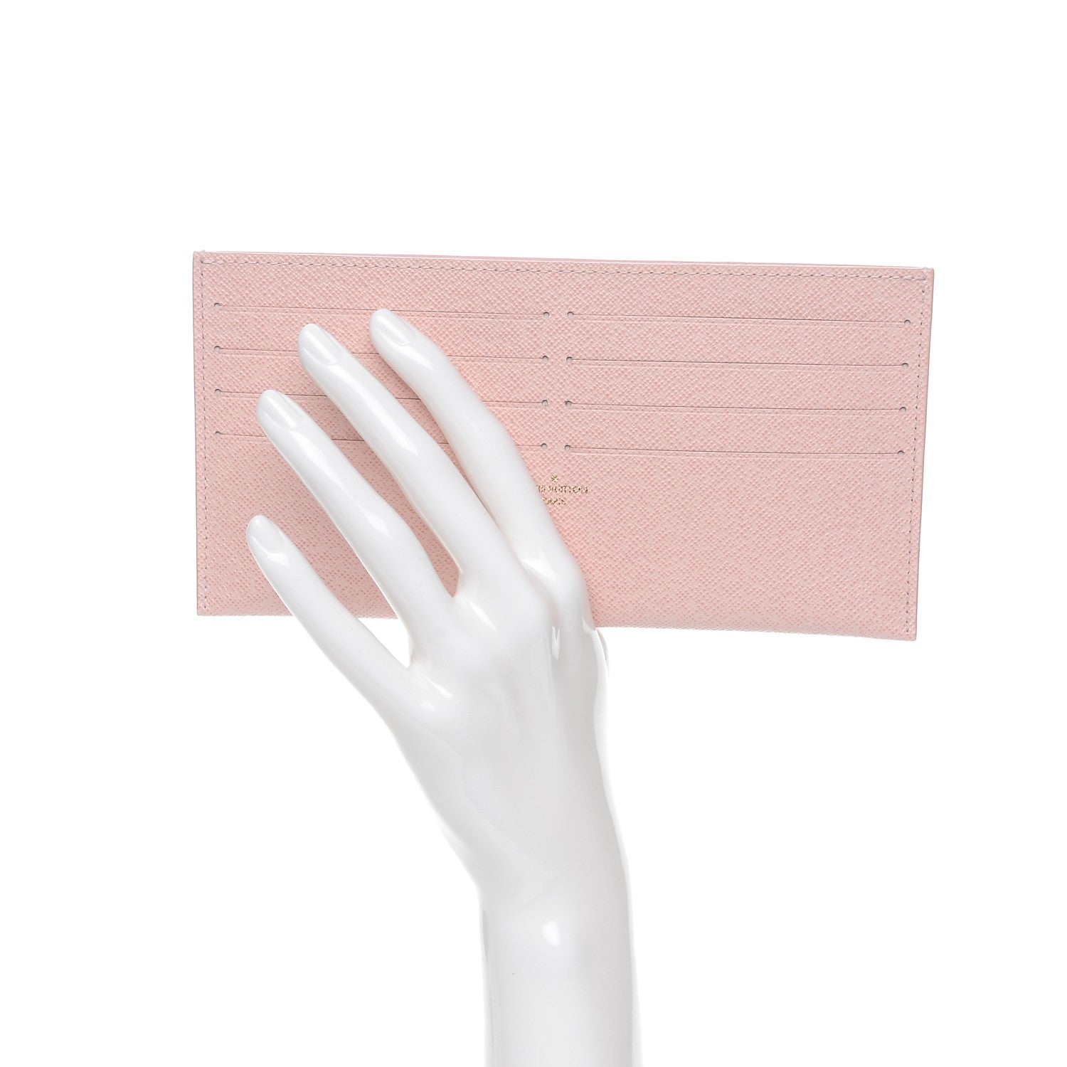 Louis Vuitton Calfskin Felicie Card Holder Insert Rose Ballerine 2 of 6