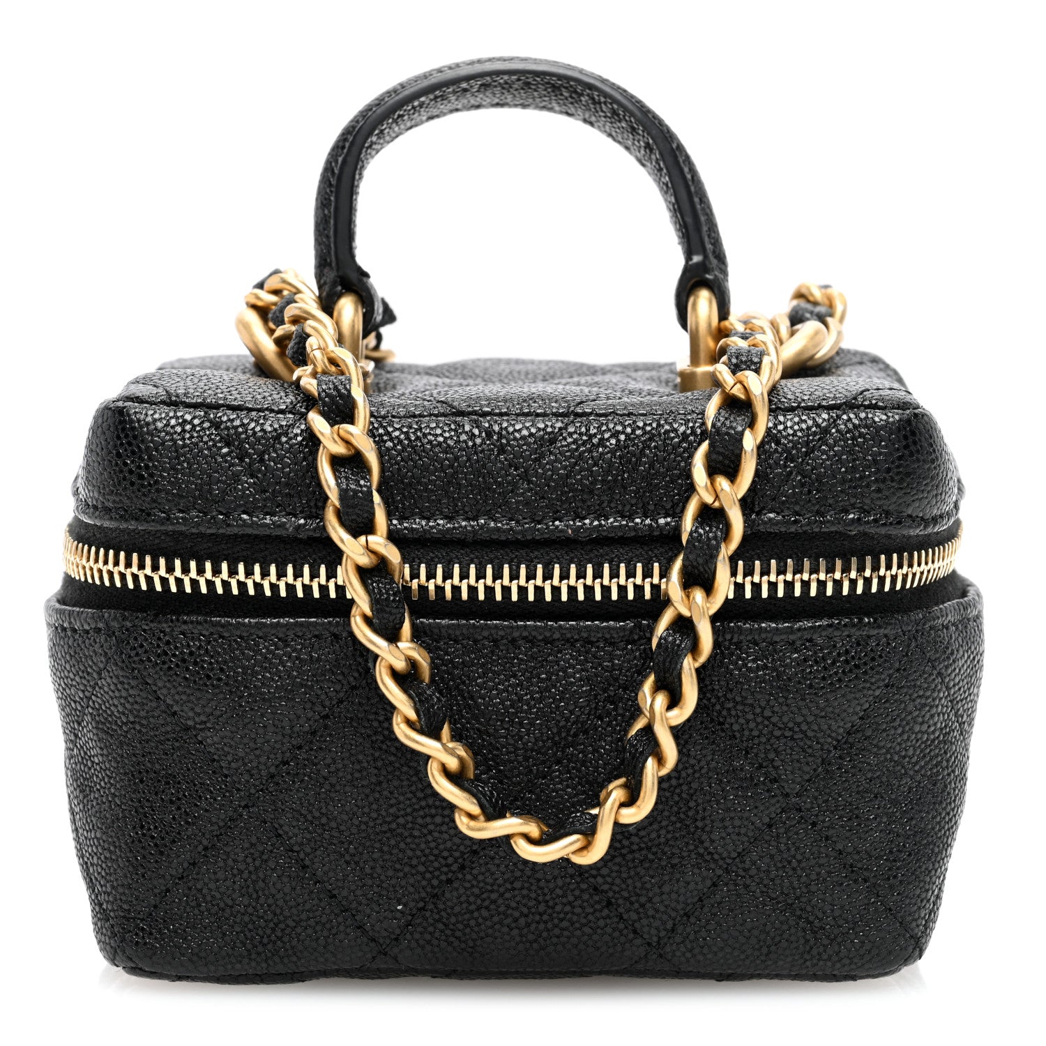 Chanel Caviar Quilted Mini Top Handle Vanity With Chain Black 1 of 10