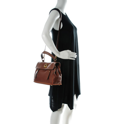 Saint Laurent Calfskin Canvas Small Muse Two Cognac 2 of 7