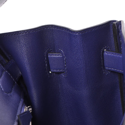 Hermes Swift Epsom Tressage Birkin 30 Bleu Encre Bleu Du Nord Gold 14 of 34