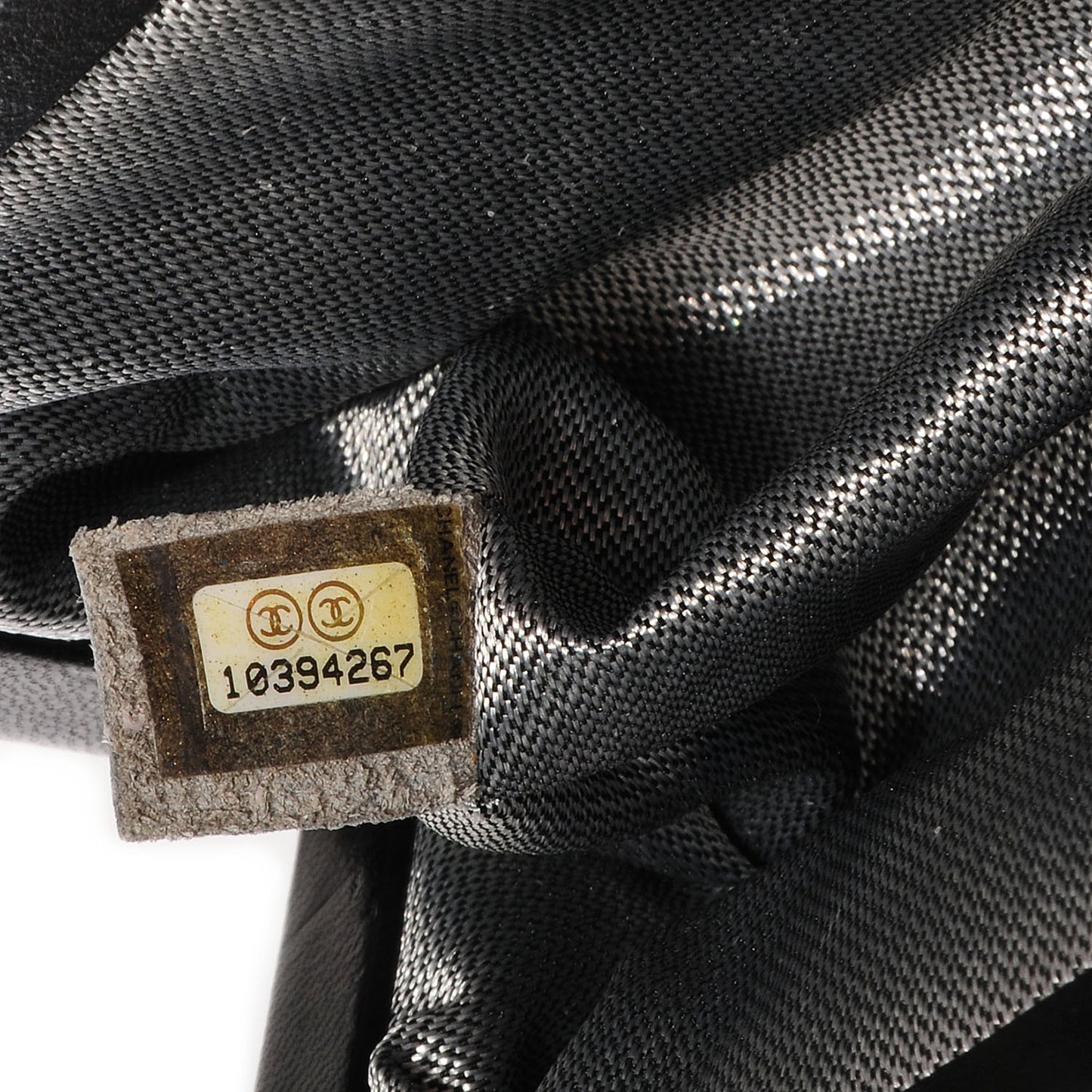 Lambskin Vertical Quilted Mademoiselle Clutch Black