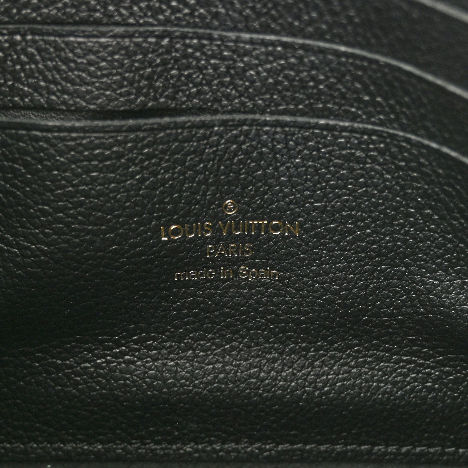 Louis Vuitton Empreinte Monogram Giant Double Zip Pochette Black Cream 7 of 12