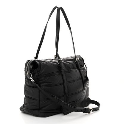 Burberry Nylon House Check Quilted Abbey Diaper Bag Black 4 of 10