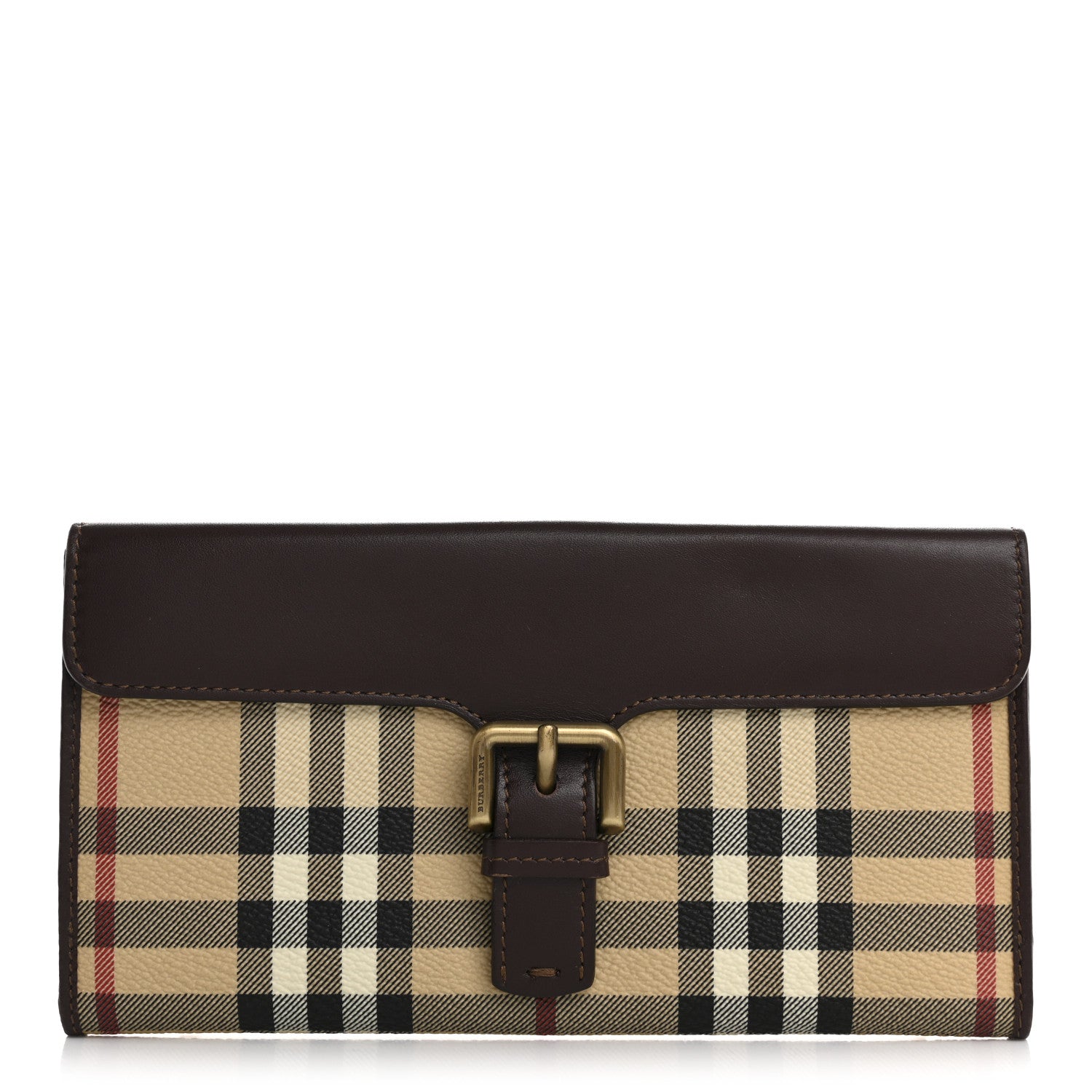 Burberry Haymarket Check Wallet Chocolate 1 of 9