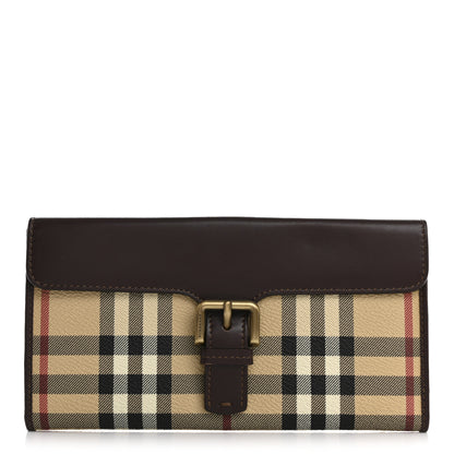 Burberry Haymarket Check Wallet Chocolate 1 of 9