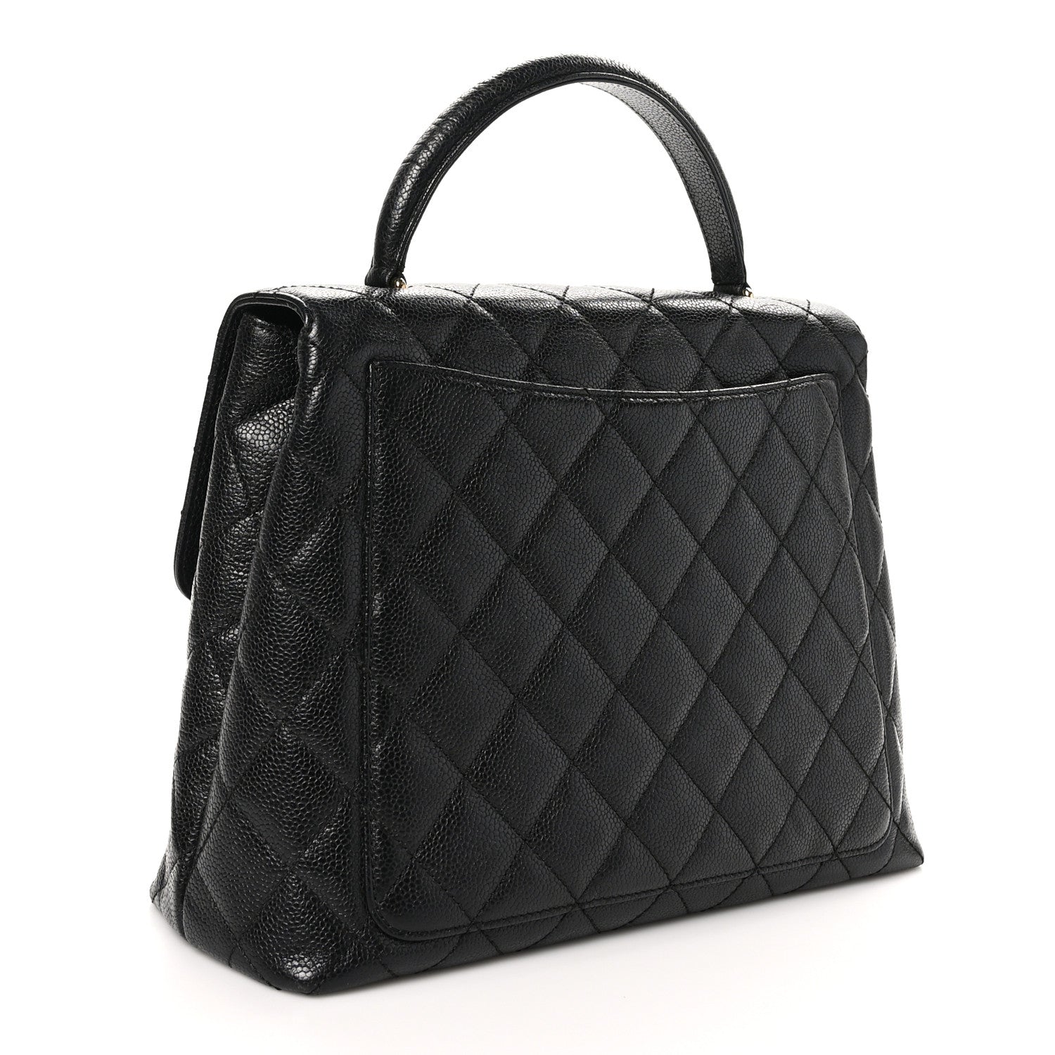 Chanel Caviar Quilted Jumbo Kelly Flap Black 3 of 11