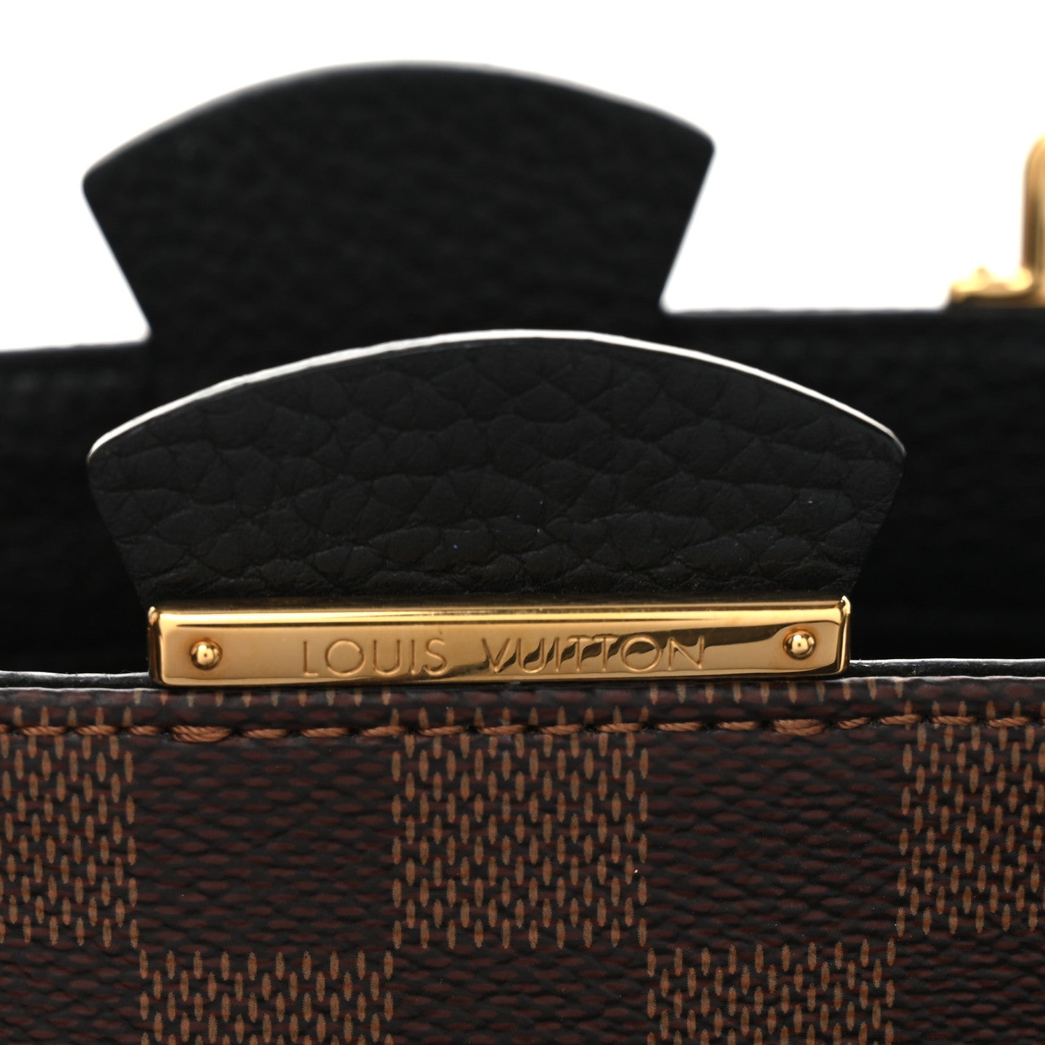Louis Vuitton Damier Ebene Cuir Taurillon Brittany Black 6 of 9