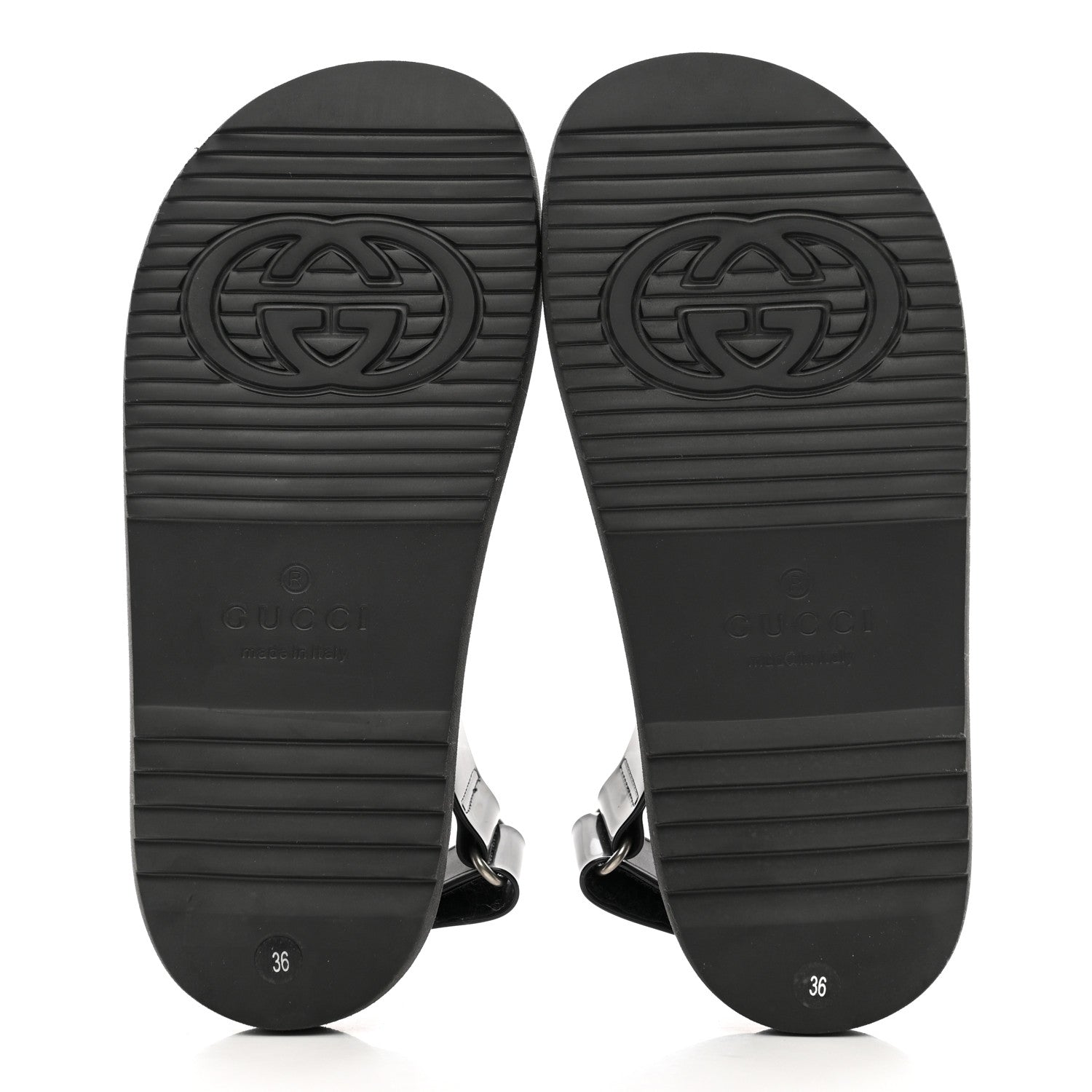 Gucci Rubber Mini Double G Womens Dad Sandals 36 Black 5 of 8