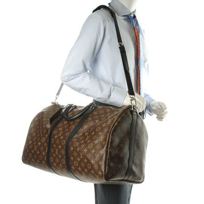Louis Vuitton Monogram Macassar Keepall Bandouliere 55 2 of 8