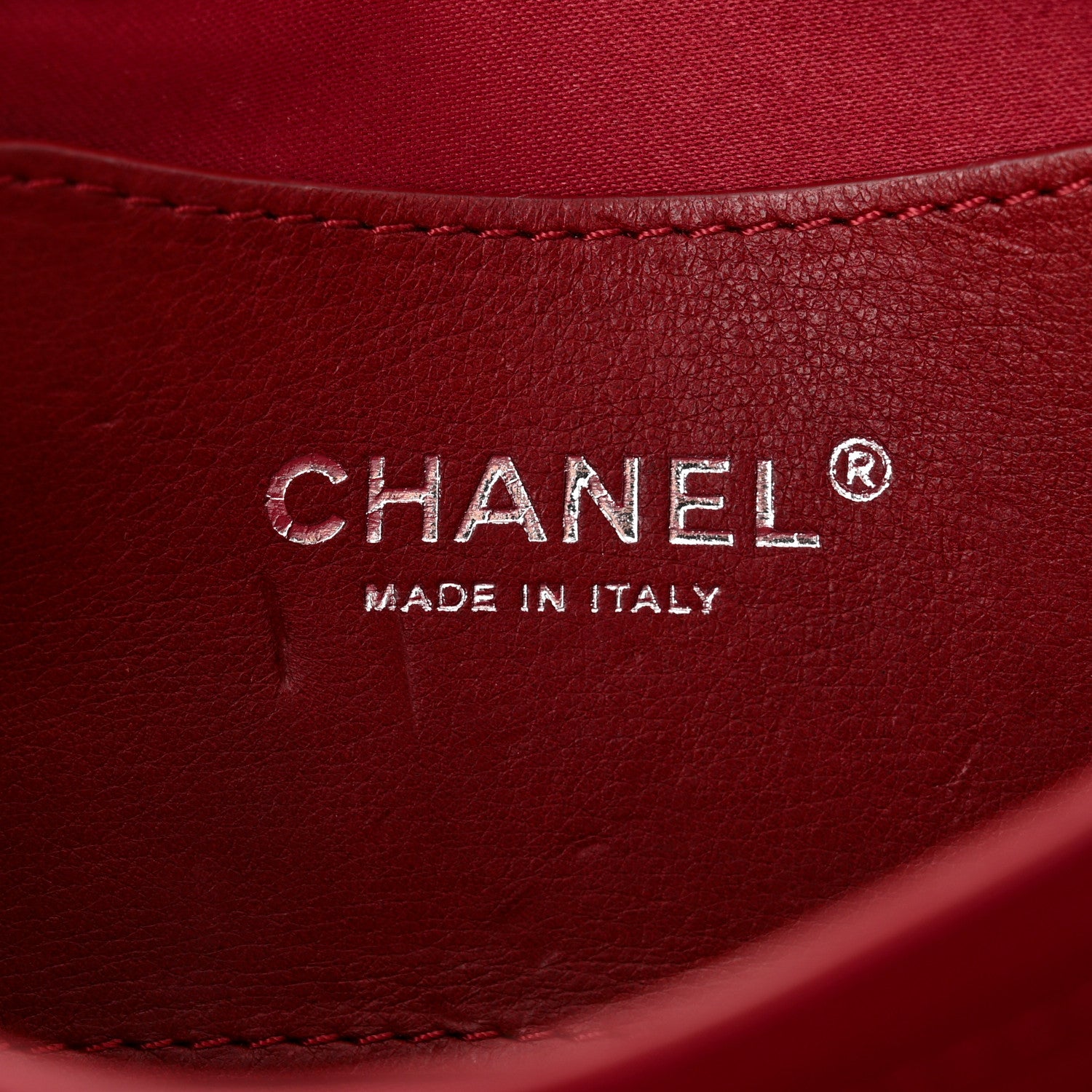 Chanel Calfskin Stitched Clutch Flap Red 6 of 11