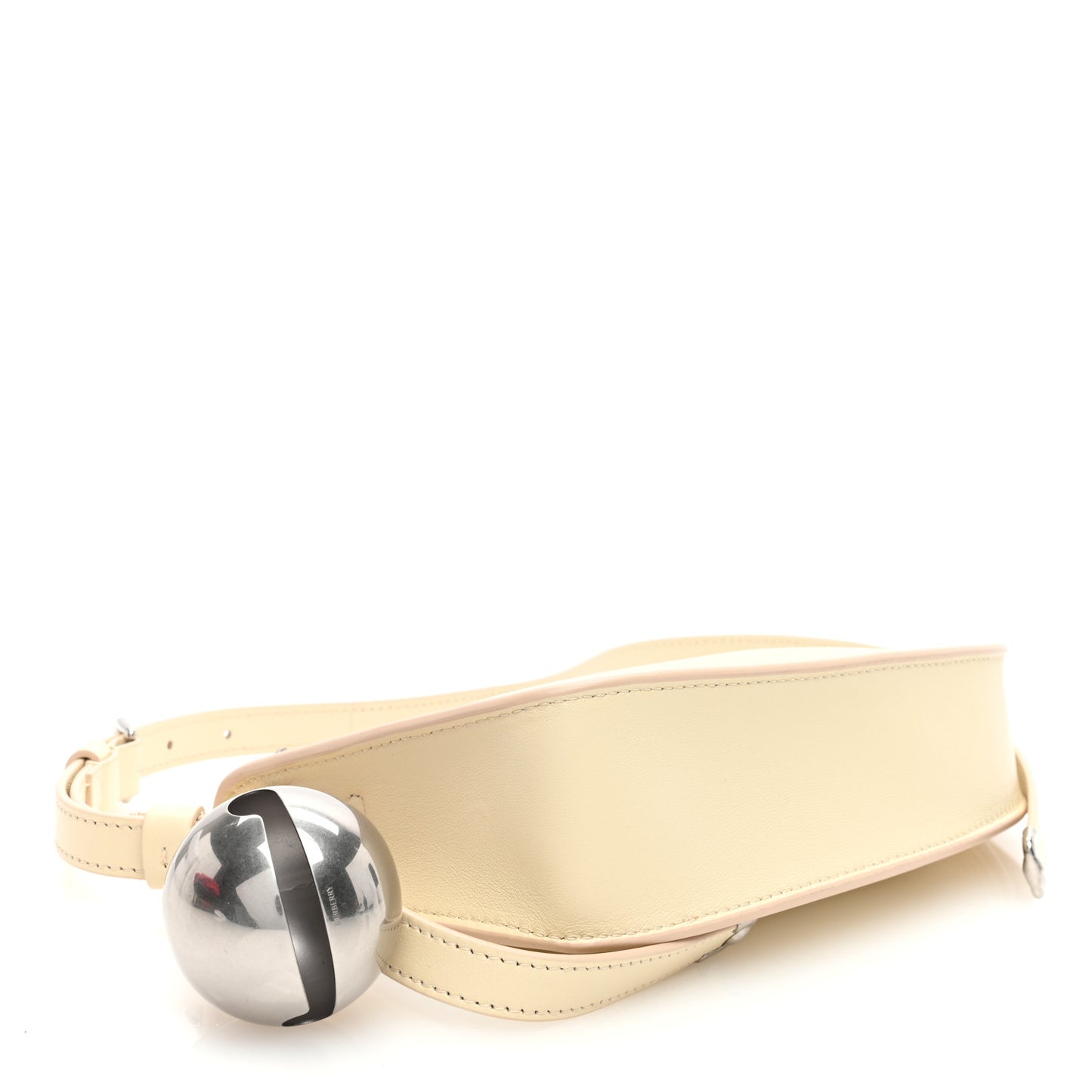 Calfskin Mini Shield Sling Bag Pearl