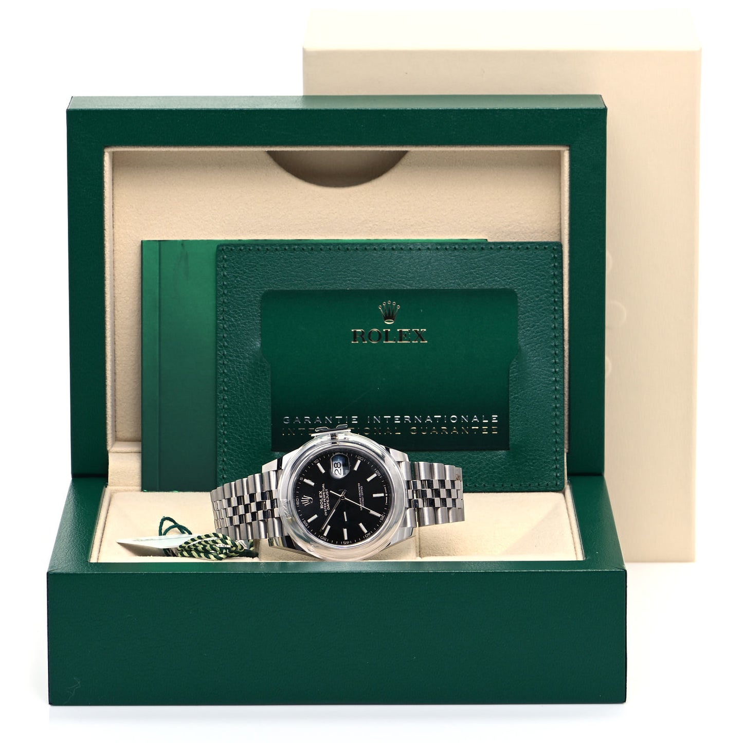 Stainless Steel 41mm Oyster Perpetual Datejust Watch Black 126300