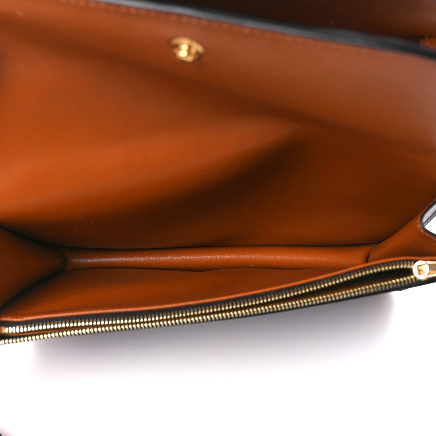Celine Triomphe Canvas Lambskin Wallet On Strap Tan 7 of 14