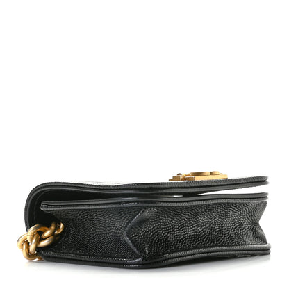 Chanel Caviar Chevron Quilted Boy Flap Waist Belt Bag Black 3 of 12