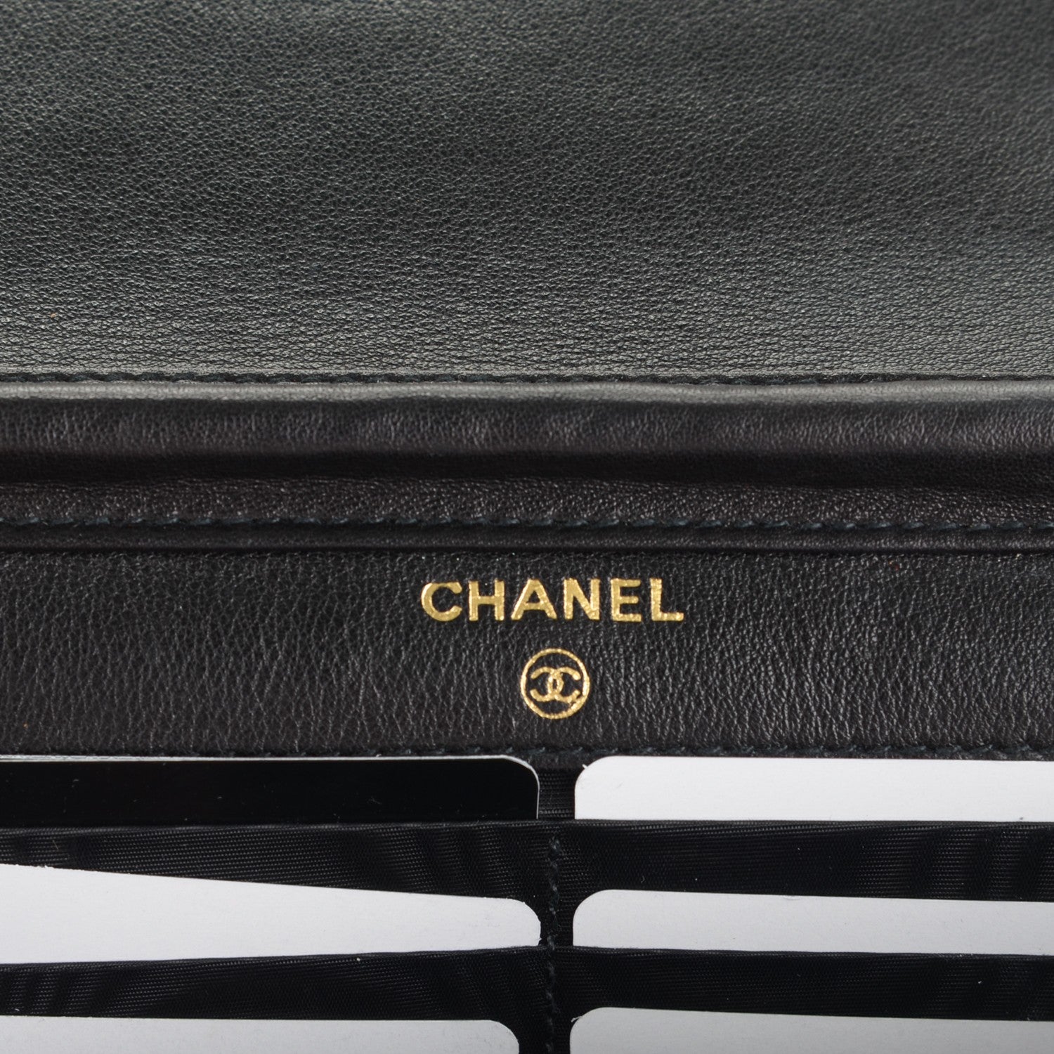 Chanel Lambskin Timeless CC Wallet On Chain WOC Black 6 of 8