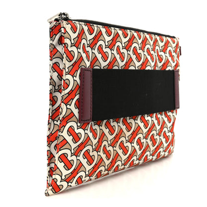 Burberry Monogram Nylon Edin Zip Pouch Vermillion Vermillion 3 of 9