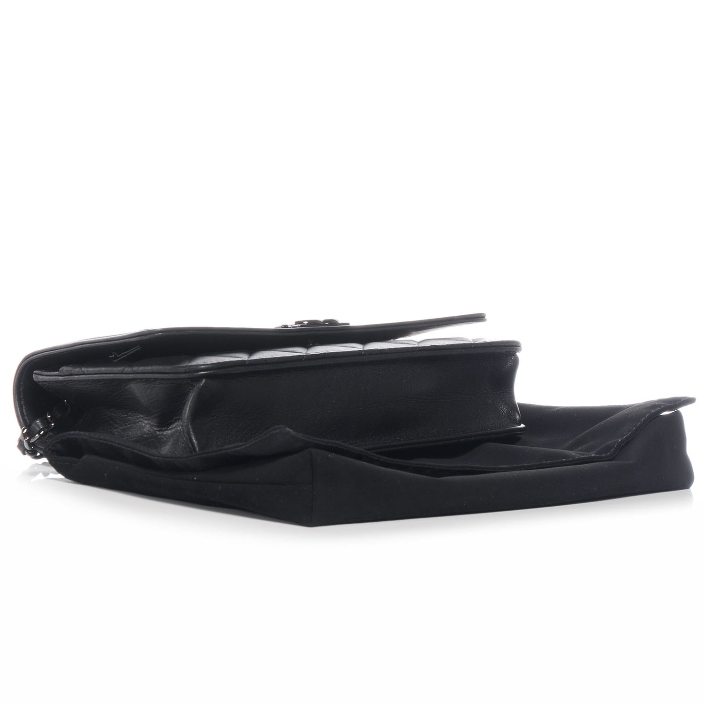 Lambskin Quilted Boy Wallet On Chain WOC So Black