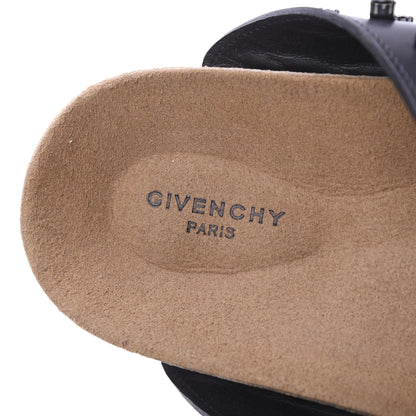 Givenchy Calfskin Crystal Embellished Mens Double Buckle Slide Sandals 42 Black 7 of 9