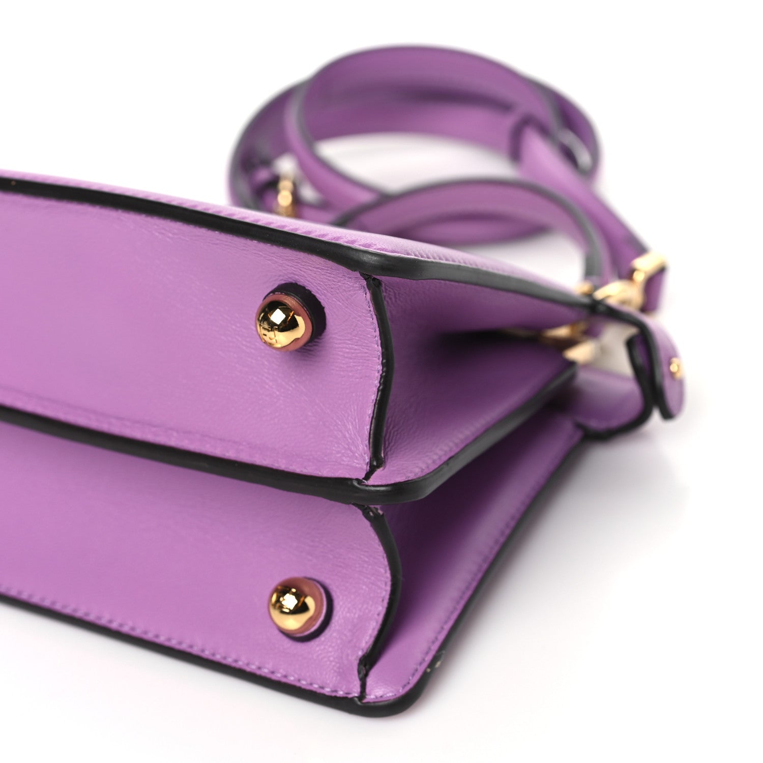 Fendi Shiny Nappa Petite Peekaboo I SEE U Satchel Violetta 10 of 10