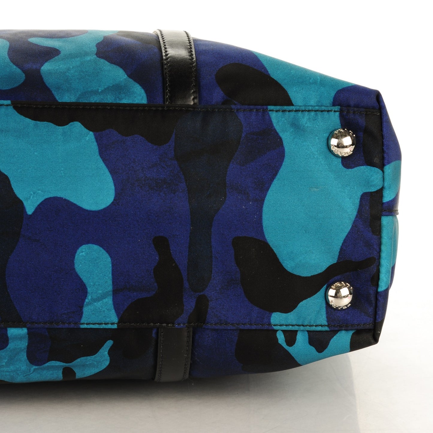Tessuto Nylon Camouflage Tote Royal Blue