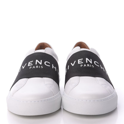Givenchy Calfskin Band Logo Womens Urban Street Sneakers 38 White Black 2 of 9