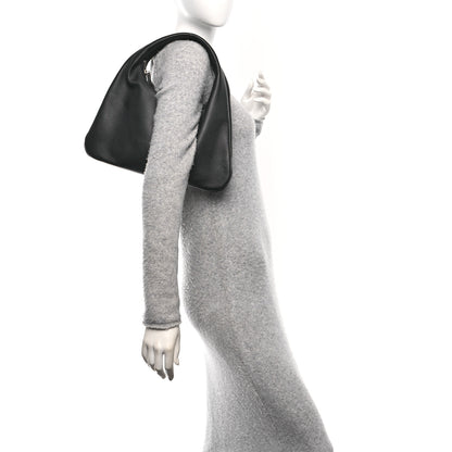 The Row Grained Calfskin Small Everyday Shoulder Bag Black 2 of 9