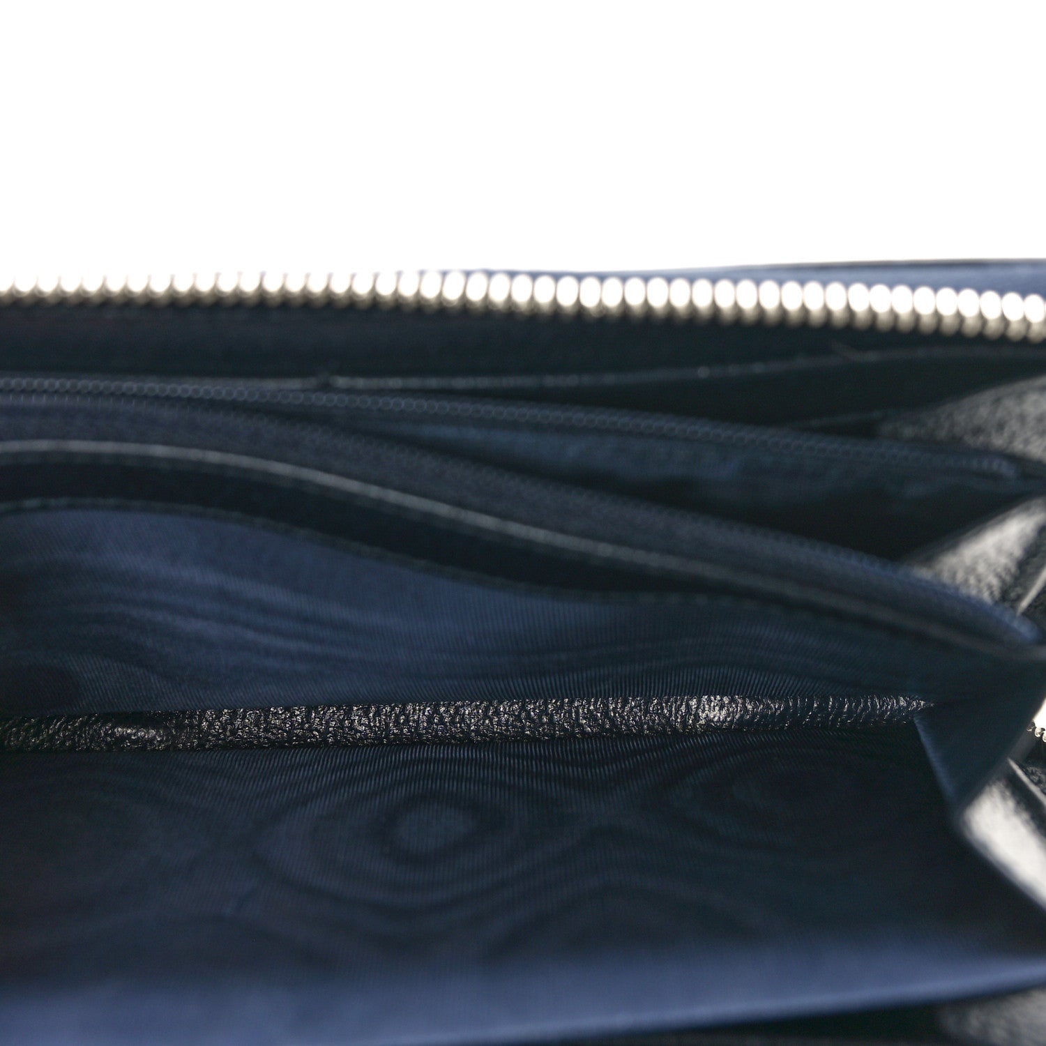 Gucci GG Supreme Monogram Textured Dollar Calfskin Web Ophidia Zip Around Wallet Beige Blue 5 of 7